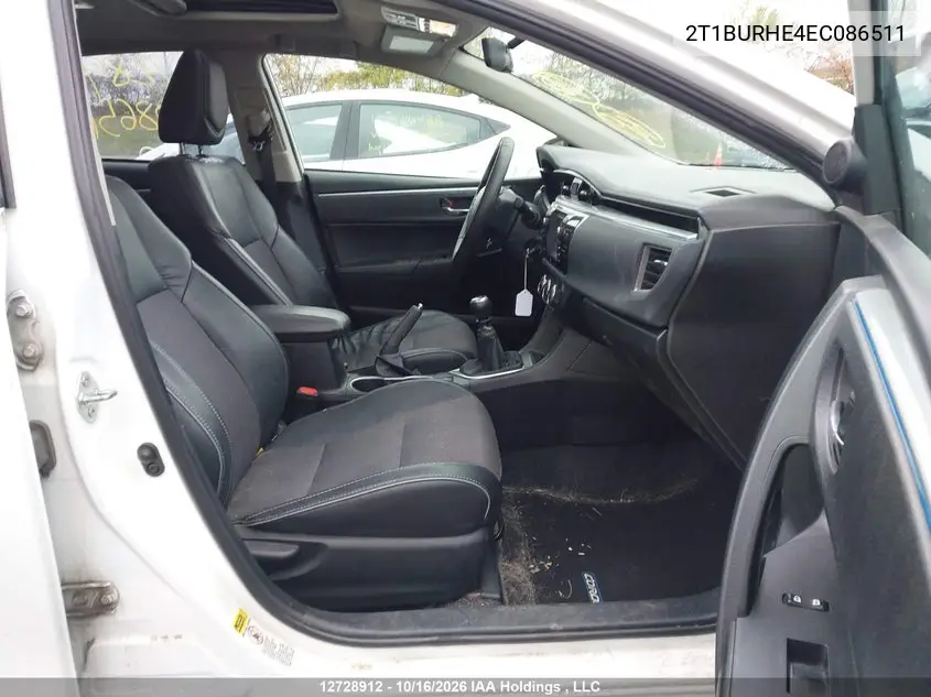 2014 TOYOTA COROLLA VIN 2T1BURHE4EC086511 — фото 5