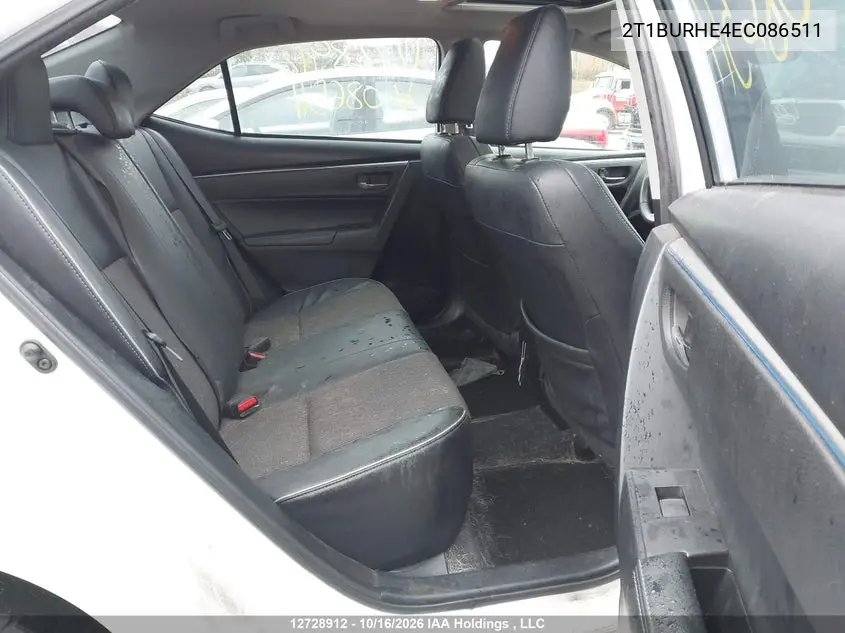 2014 TOYOTA COROLLA VIN 2T1BURHE4EC086511 — фото 8