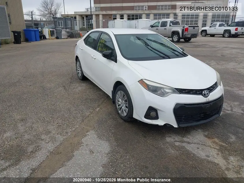 TOYOTA COROLLA 2014, VIN 2T1BURHE3EC010133