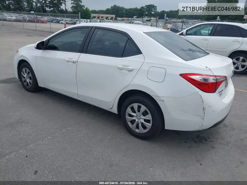 2014 TOYOTA COROLLA VIN 2T1BURHE8EC046982 — фото 3