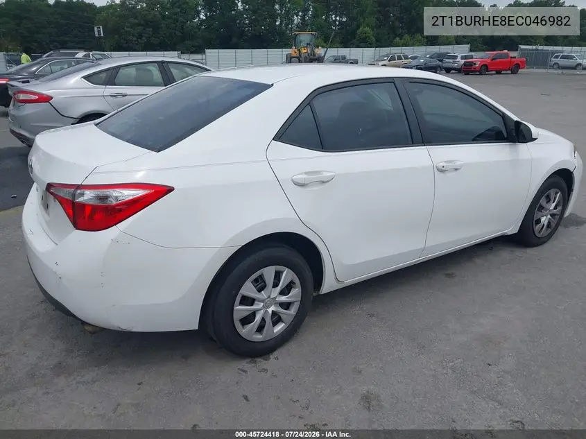 2014 TOYOTA COROLLA VIN 2T1BURHE8EC046982 — фото 4