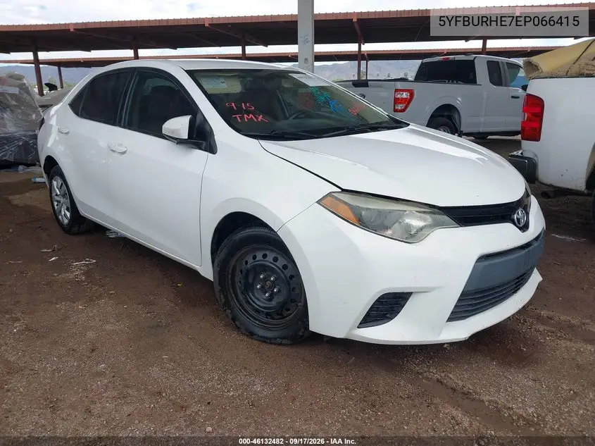 TOYOTA COROLLA 2014, VIN 5YFBURHE7EP066415