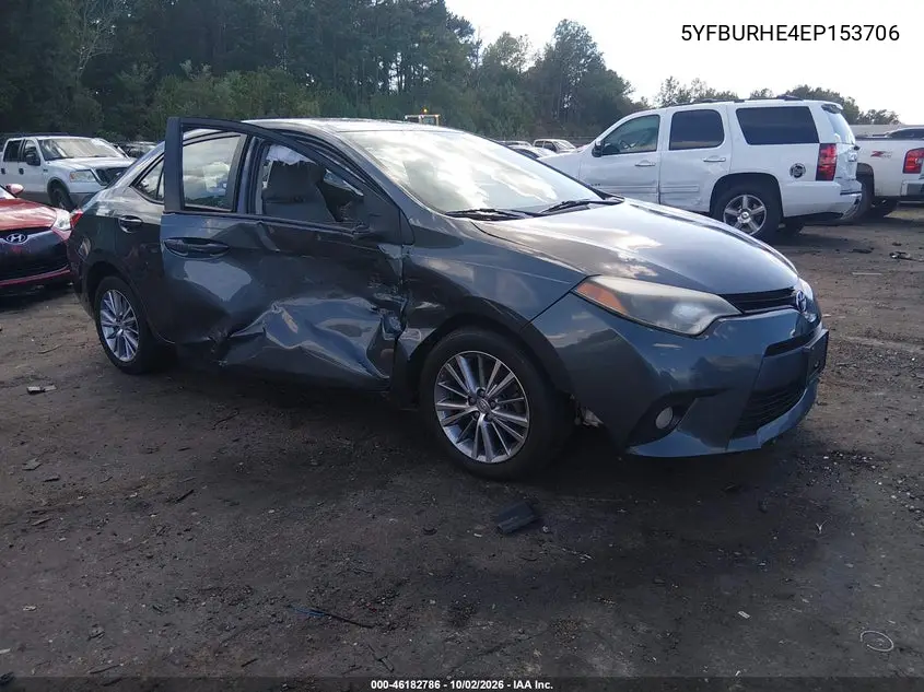 TOYOTA COROLLA 2014, VIN 5YFBURHE4EP153706