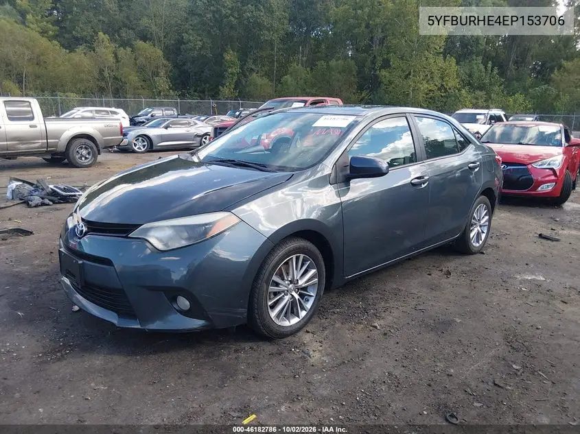 2014 TOYOTA COROLLA VIN 5YFBURHE4EP153706 — фото 2