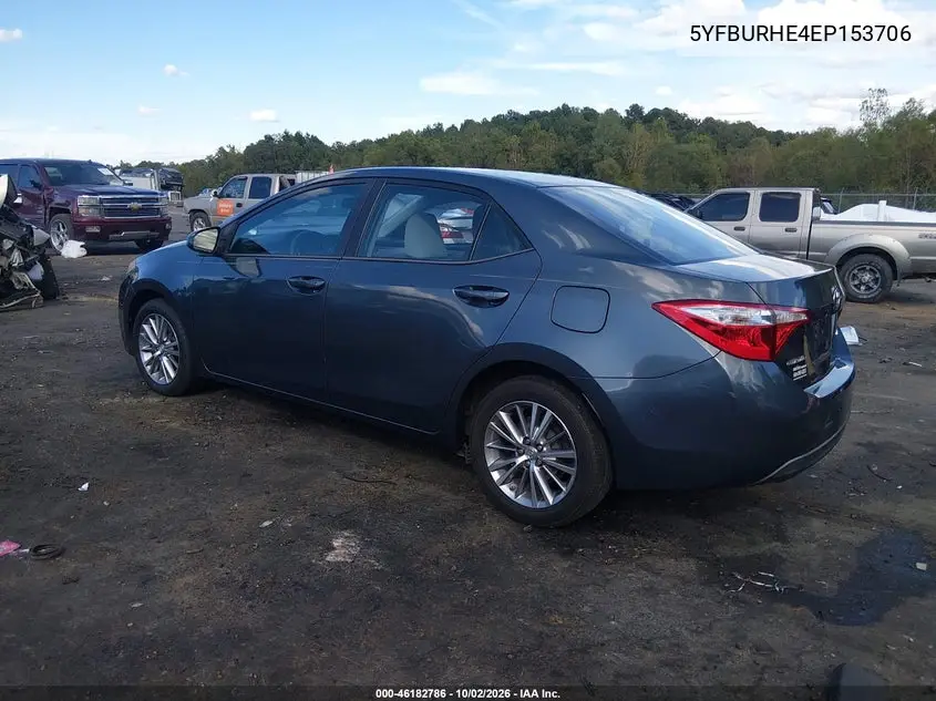 2014 TOYOTA COROLLA VIN 5YFBURHE4EP153706 — фото 3