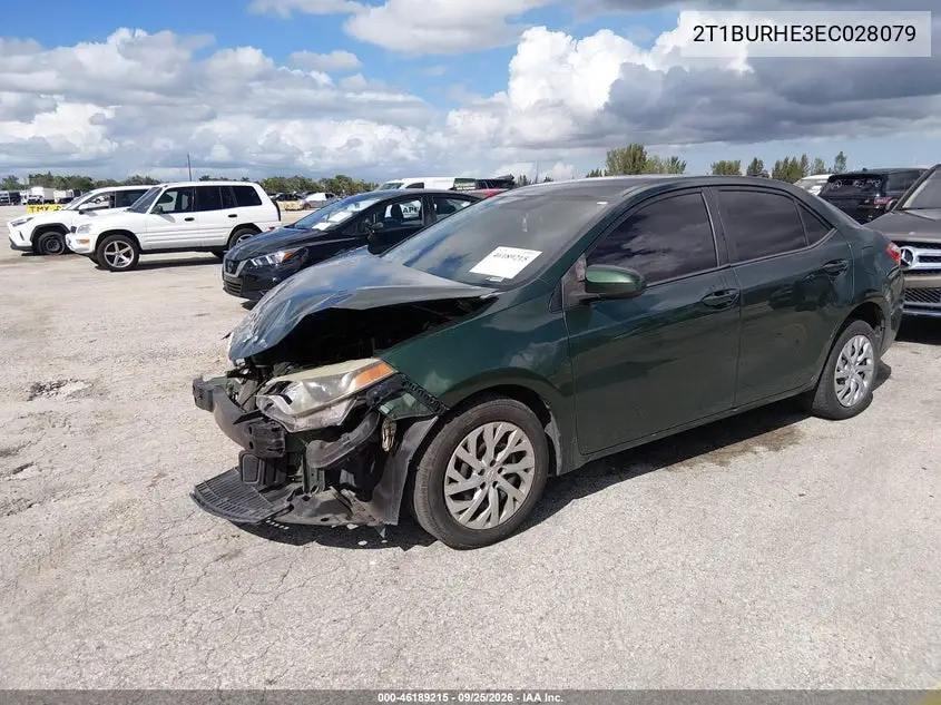 2014 TOYOTA COROLLA VIN 2T1BURHE3EC028079 — фото 2