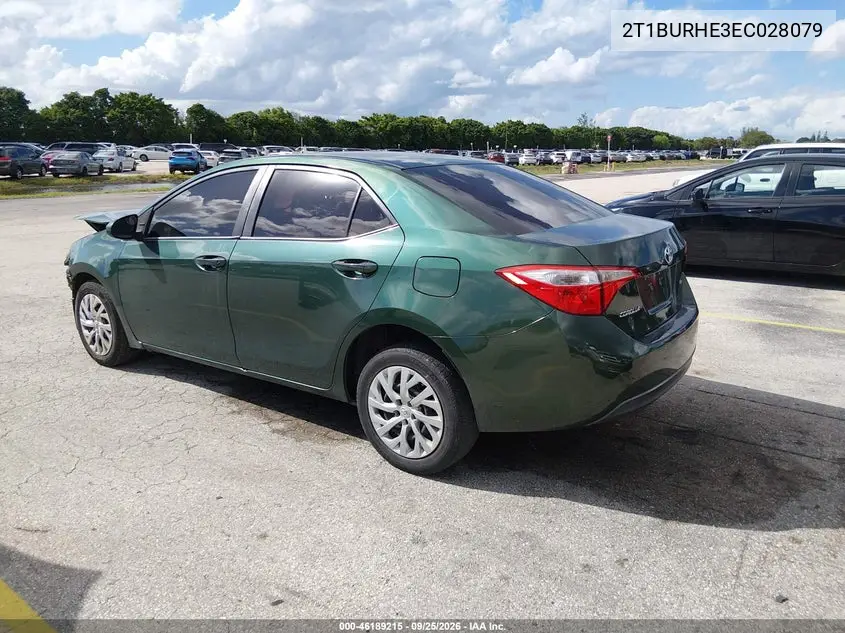 2014 TOYOTA COROLLA VIN 2T1BURHE3EC028079 — фото 3