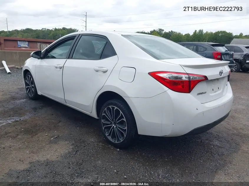2014 TOYOTA COROLLA VIN 2T1BURHE9EC222793 — фото 3