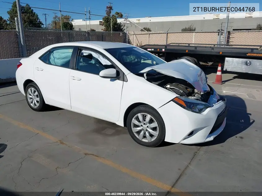 TOYOTA COROLLA 2014, VIN 2T1BURHE7EC044768