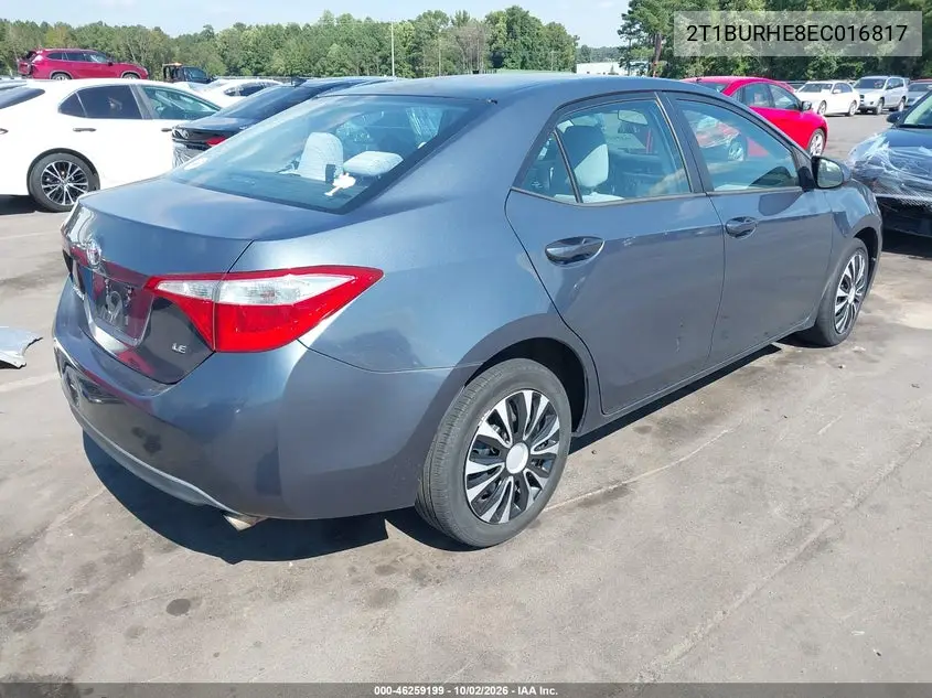 2014 TOYOTA COROLLA VIN 2T1BURHE8EC016817 — фото 4