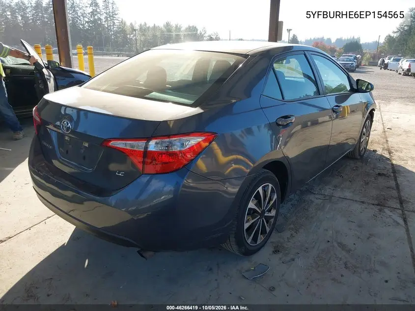 2014 TOYOTA COROLLA VIN 5YFBURHE6EP154565 — фото 4