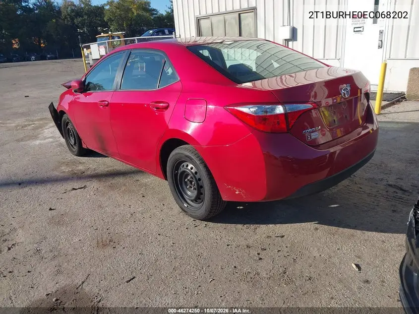 2014 TOYOTA COROLLA VIN 2T1BURHE0EC068202 — фото 3