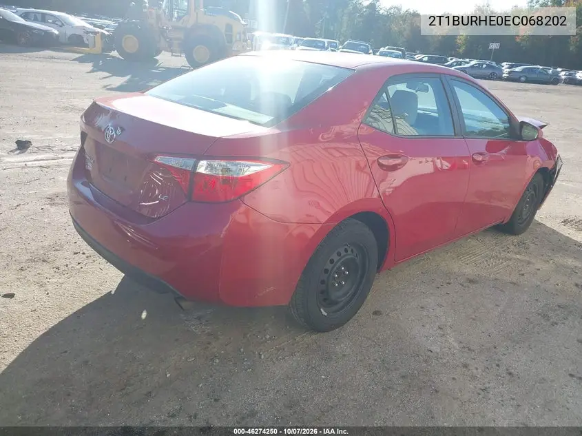 2014 TOYOTA COROLLA VIN 2T1BURHE0EC068202 — фото 4