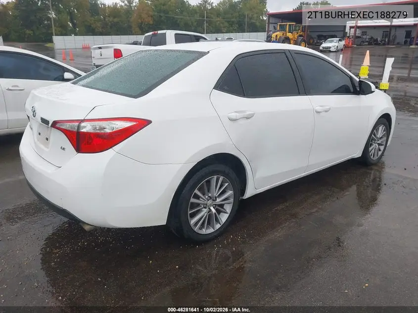 2014 TOYOTA COROLLA VIN 2T1BURHEXEC188279 — фото 4