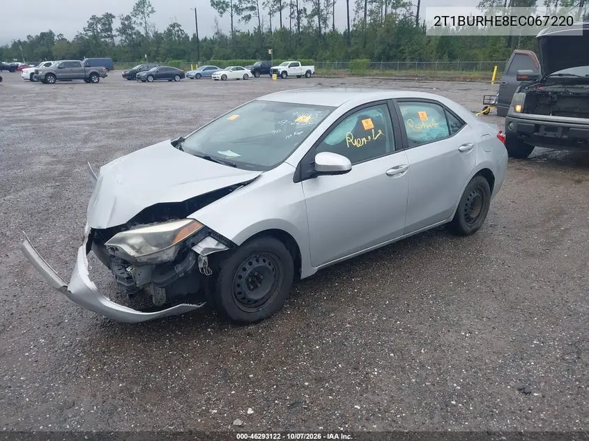 2014 TOYOTA COROLLA VIN 2T1BURHE8EC067220 — фото 2