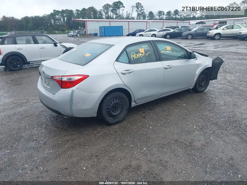 2014 TOYOTA COROLLA VIN 2T1BURHE8EC067220 — фото 4