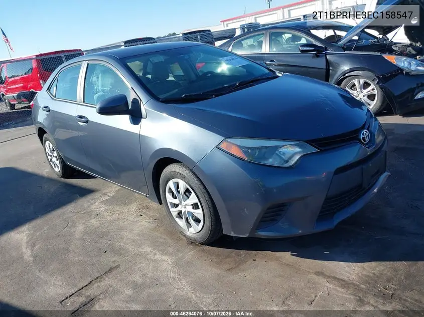 TOYOTA COROLLA 2014, VIN 2T1BPRHE3EC158547