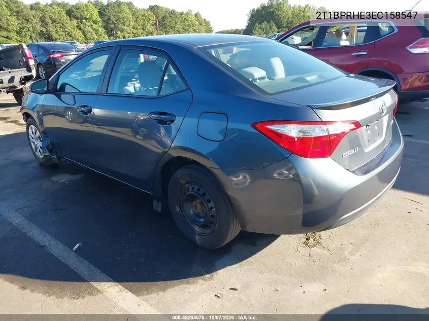 2014 TOYOTA COROLLA VIN 2T1BPRHE3EC158547 — фото 3