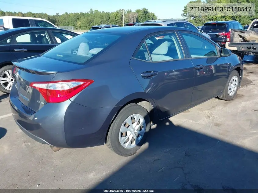 2014 TOYOTA COROLLA VIN 2T1BPRHE3EC158547 — фото 4