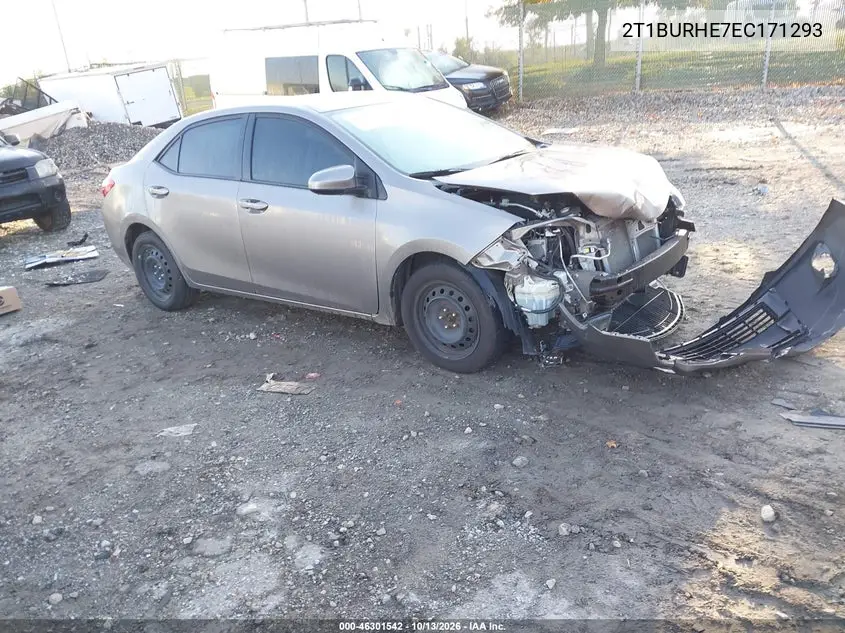 TOYOTA COROLLA 2014, VIN 2T1BURHE7EC171293