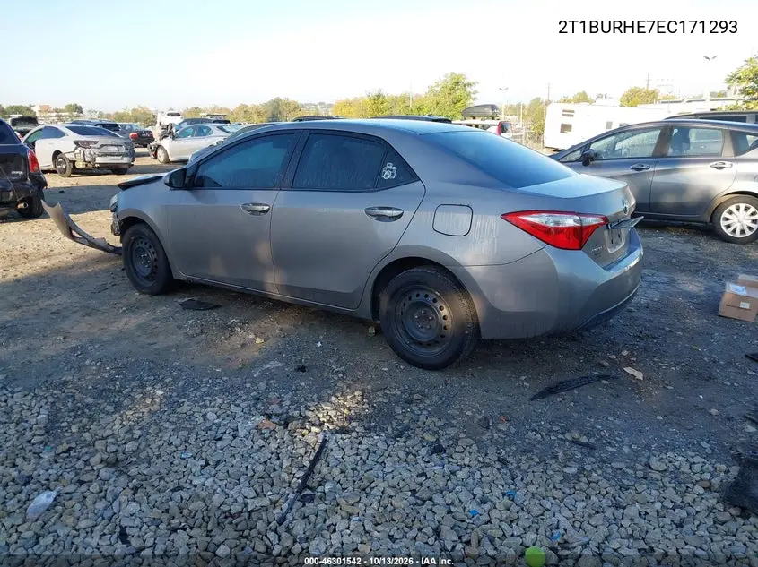 2014 TOYOTA COROLLA VIN 2T1BURHE7EC171293 — фото 3