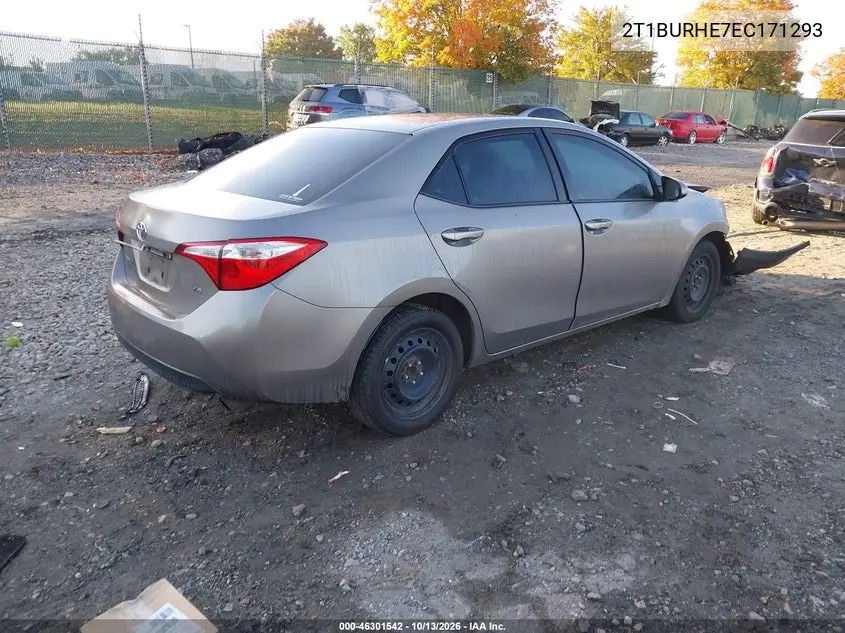 2014 TOYOTA COROLLA VIN 2T1BURHE7EC171293 — фото 4