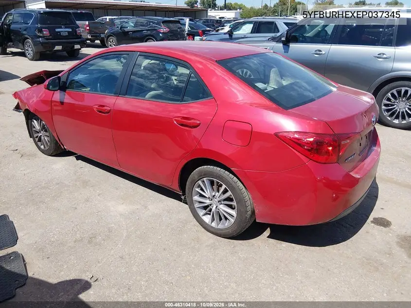 2014 TOYOTA COROLLA VIN 5YFBURHEXEP037345 — фото 3