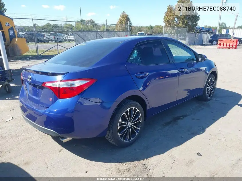2014 TOYOTA COROLLA VIN 2T1BURHE7EC088740 — фото 4