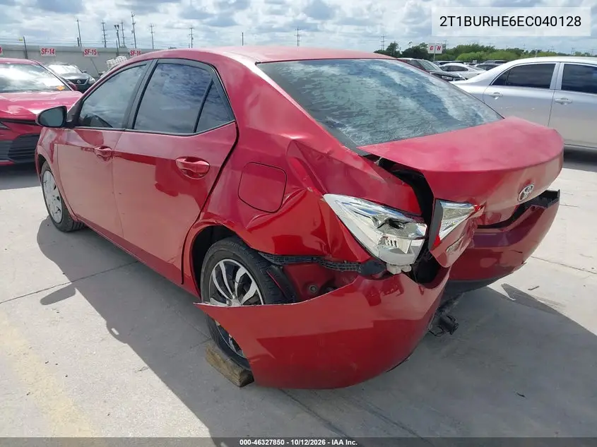 2014 TOYOTA COROLLA VIN 2T1BURHE6EC040128 — фото 3