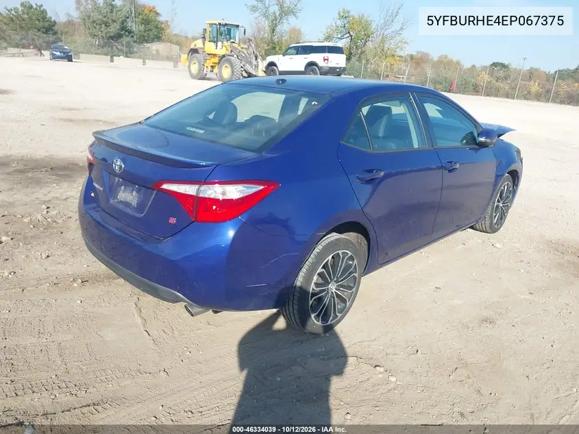 2014 TOYOTA COROLLA VIN 5YFBURHE4EP067375 — фото 4