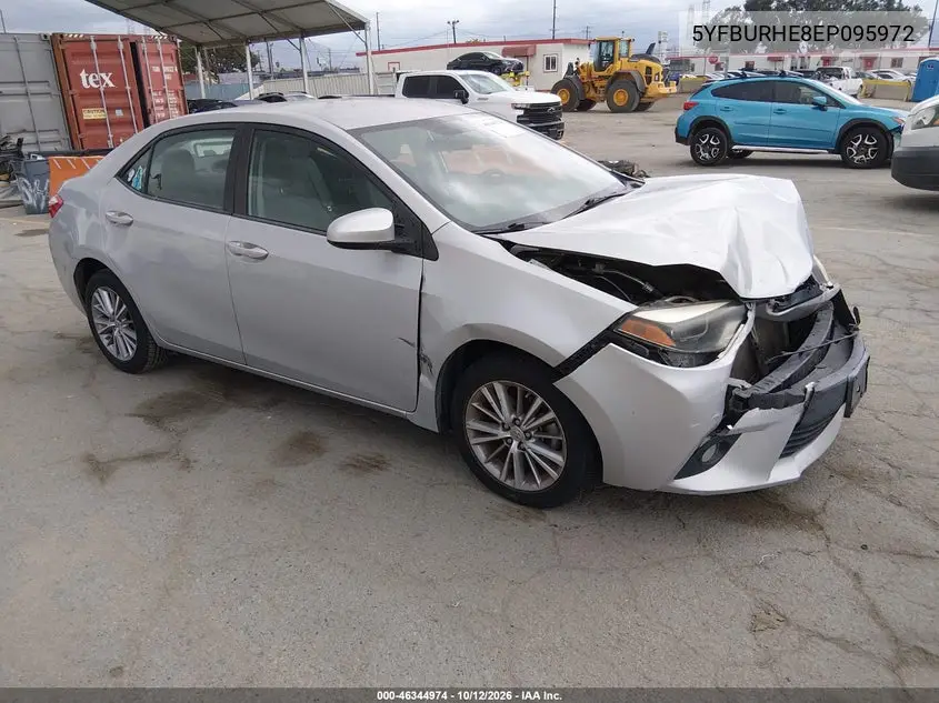 TOYOTA COROLLA 2014, VIN 5YFBURHE8EP095972