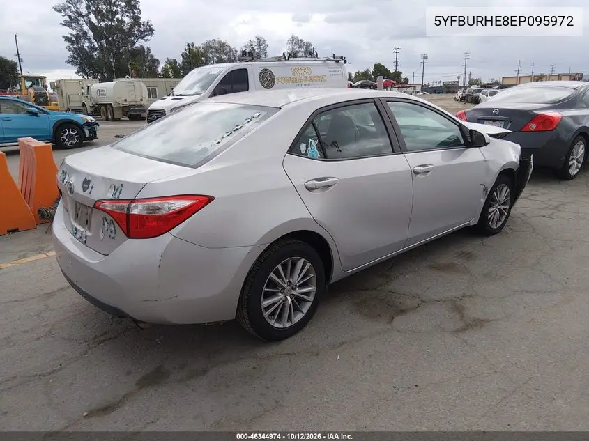 2014 TOYOTA COROLLA VIN 5YFBURHE8EP095972 — фото 4