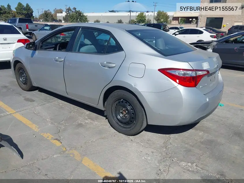 2014 TOYOTA COROLLA VIN 5YFBURHE4EP155567 — фото 3