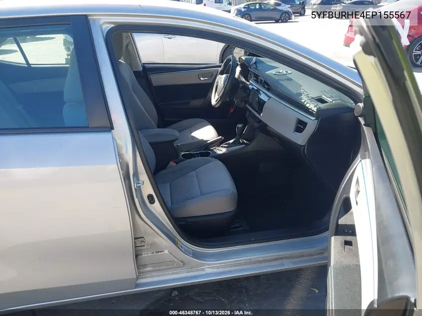 2014 TOYOTA COROLLA VIN 5YFBURHE4EP155567 — фото 5