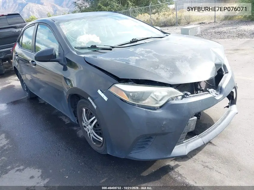 TOYOTA COROLLA 2014, VIN 5YFBURHE7EP076071