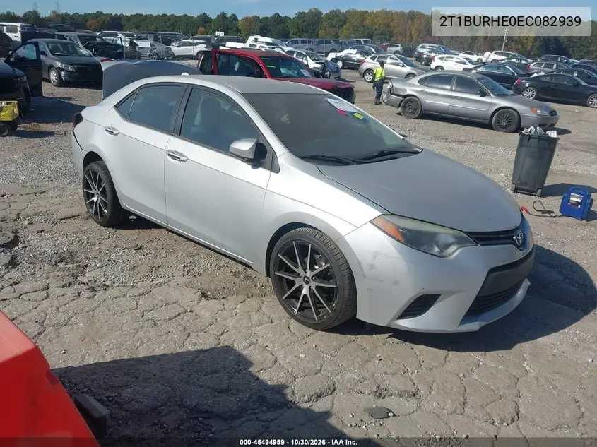 TOYOTA COROLLA 2014, VIN 2T1BURHE0EC082939