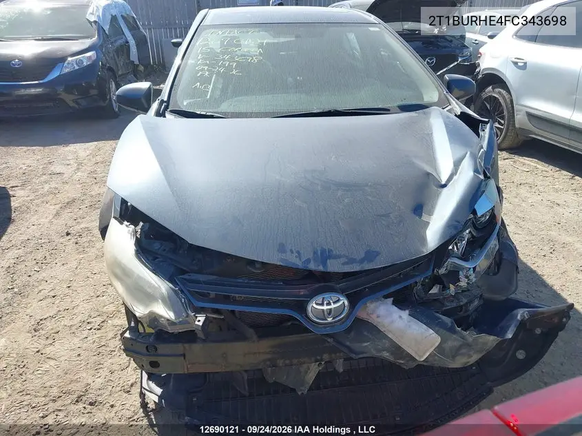 2015 TOYOTA COROLLA VIN 2T1BURHE4FC343698 — фото 13