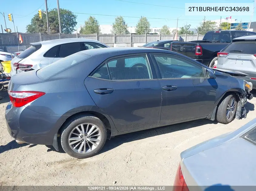 2015 TOYOTA COROLLA VIN 2T1BURHE4FC343698 — фото 14