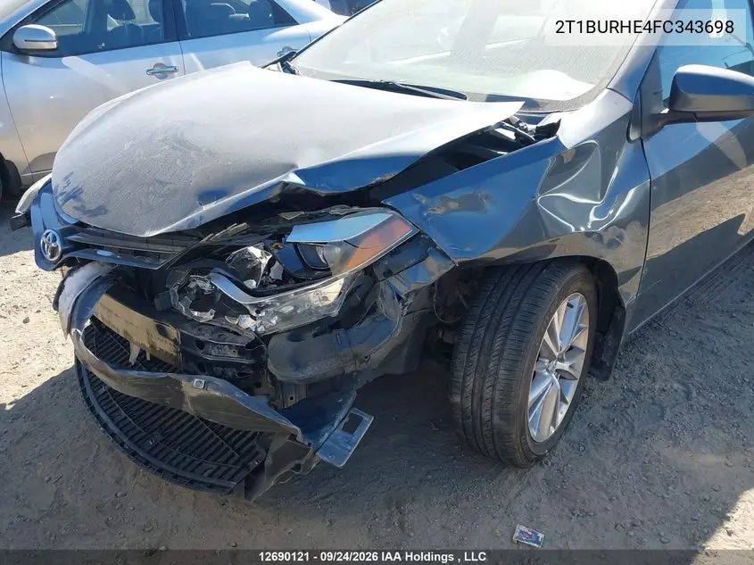 2015 TOYOTA COROLLA VIN 2T1BURHE4FC343698 — фото 6