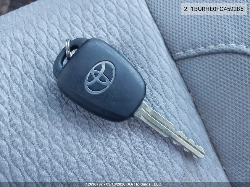 2015 TOYOTA COROLLA VIN 2T1BURHE0FC459285 — фото 10