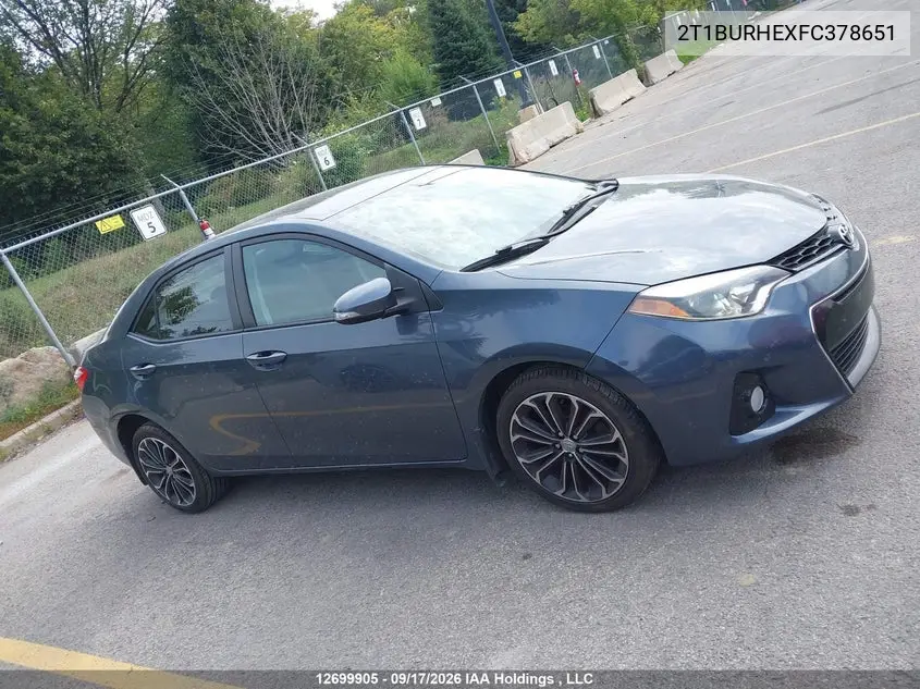 2015 TOYOTA COROLLA VIN 2T1BURHEXFC378651 — фото 13