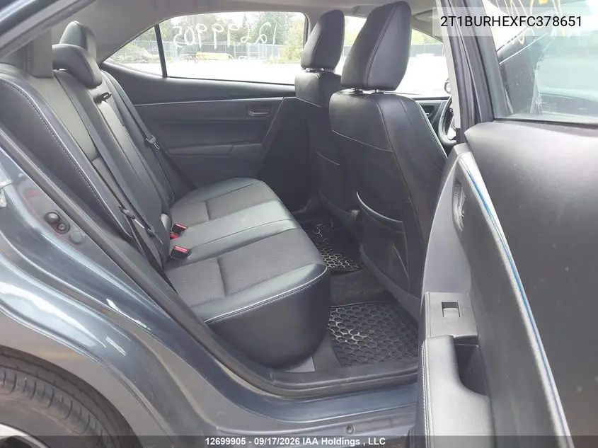 2015 TOYOTA COROLLA VIN 2T1BURHEXFC378651 — фото 8
