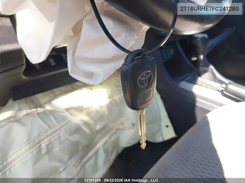2015 TOYOTA COROLLA VIN 2T1BURHE7FC241280 — фото 11