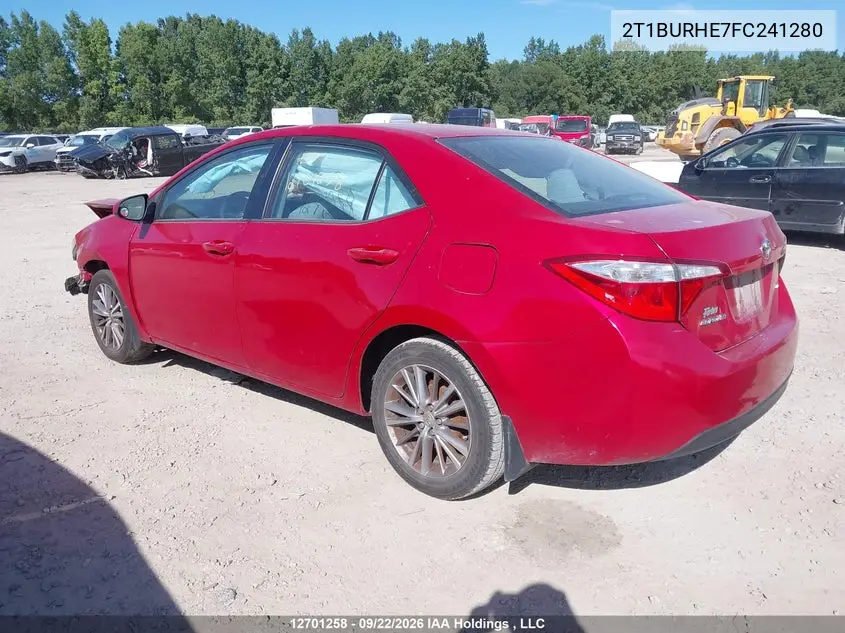 2015 TOYOTA COROLLA VIN 2T1BURHE7FC241280 — фото 3