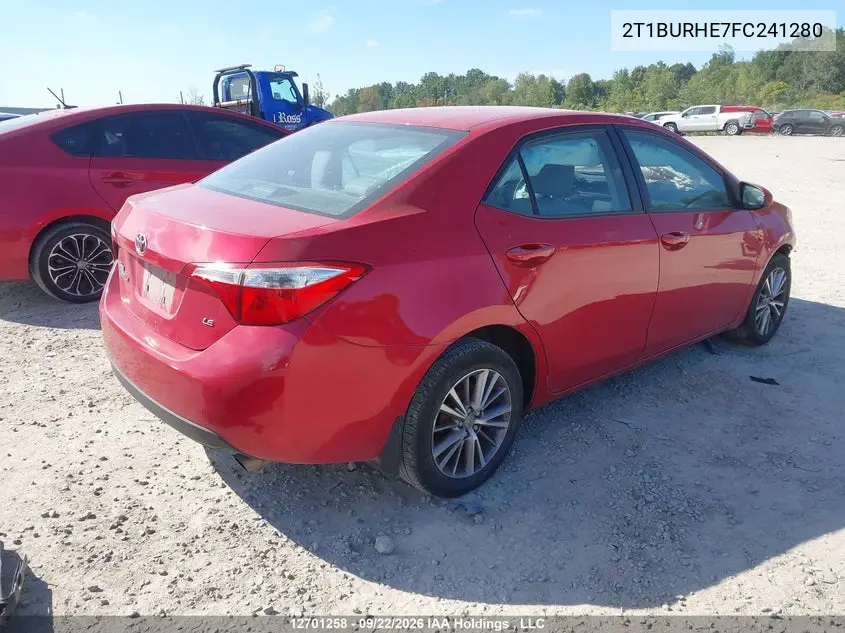2015 TOYOTA COROLLA VIN 2T1BURHE7FC241280 — фото 4