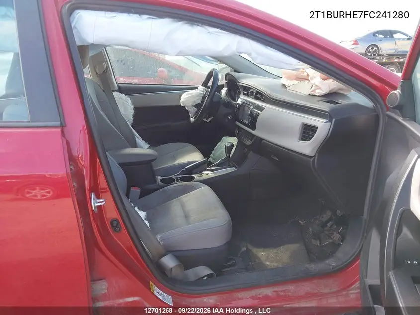 2015 TOYOTA COROLLA VIN 2T1BURHE7FC241280 — фото 5