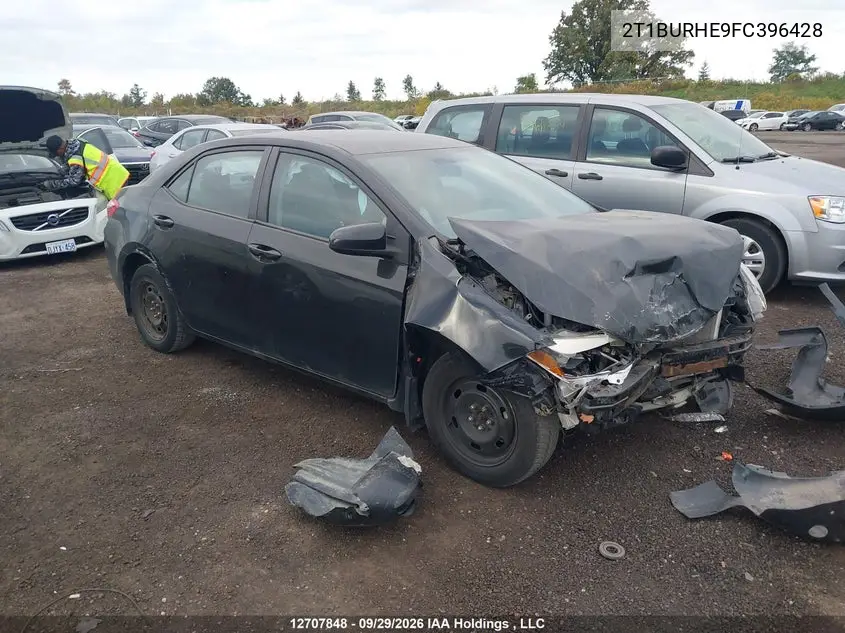 TOYOTA COROLLA 2015, VIN 2T1BURHE9FC396428