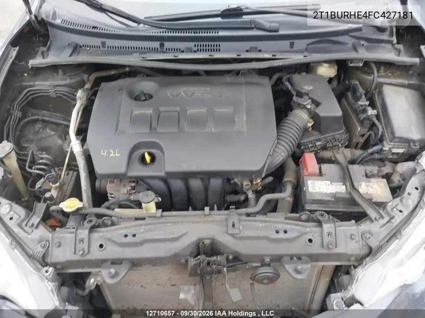 2015 TOYOTA COROLLA VIN 2T1BURHE4FC427181 — фото 10