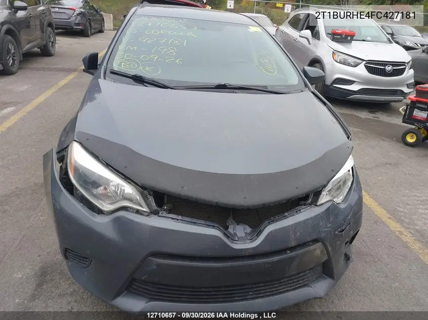 2015 TOYOTA COROLLA VIN 2T1BURHE4FC427181 — фото 13