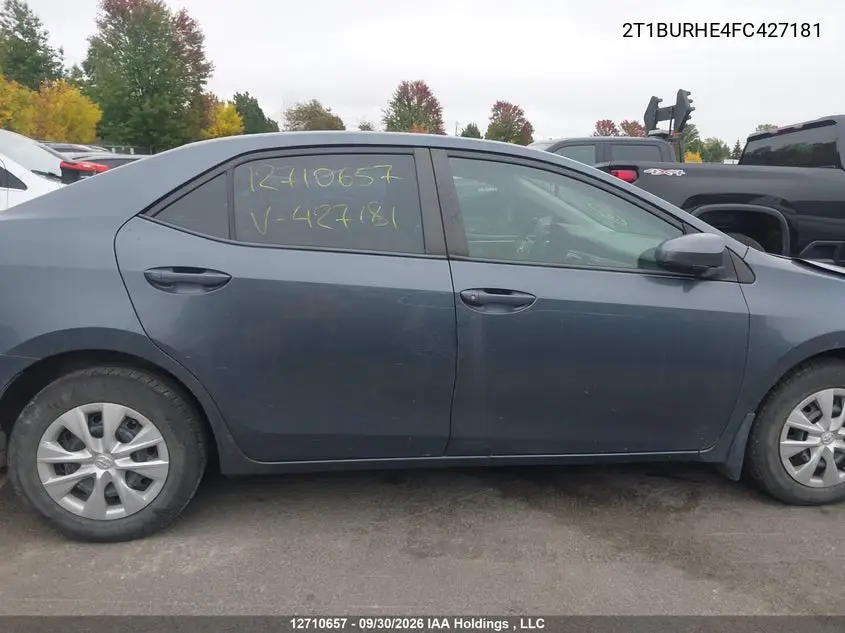 2015 TOYOTA COROLLA VIN 2T1BURHE4FC427181 — фото 14